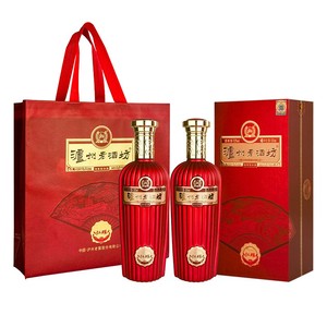 泸州老窖！老酒坊红耀酒500ml*2瓶春节礼盒装